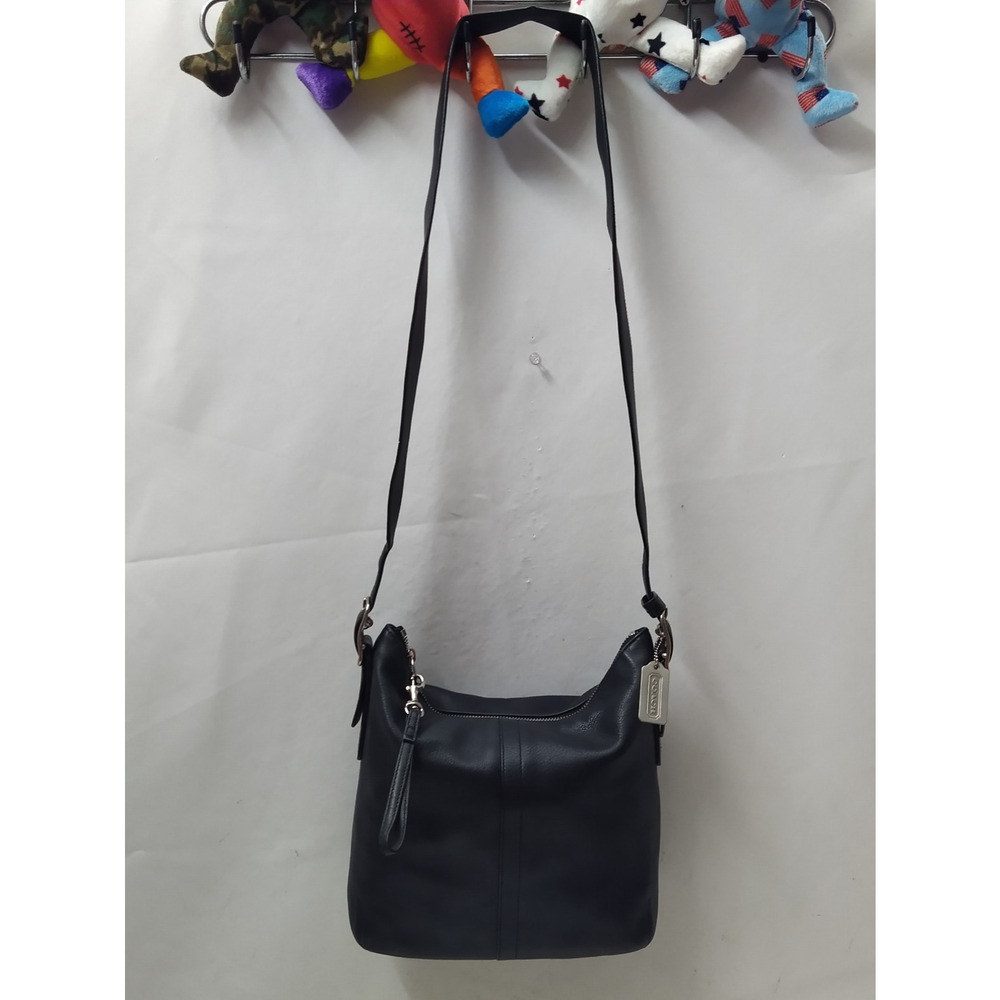 Coach Black Leather Zipper Closure Crossbody Shoulder Bag - Vintage - Picture 16 of 16